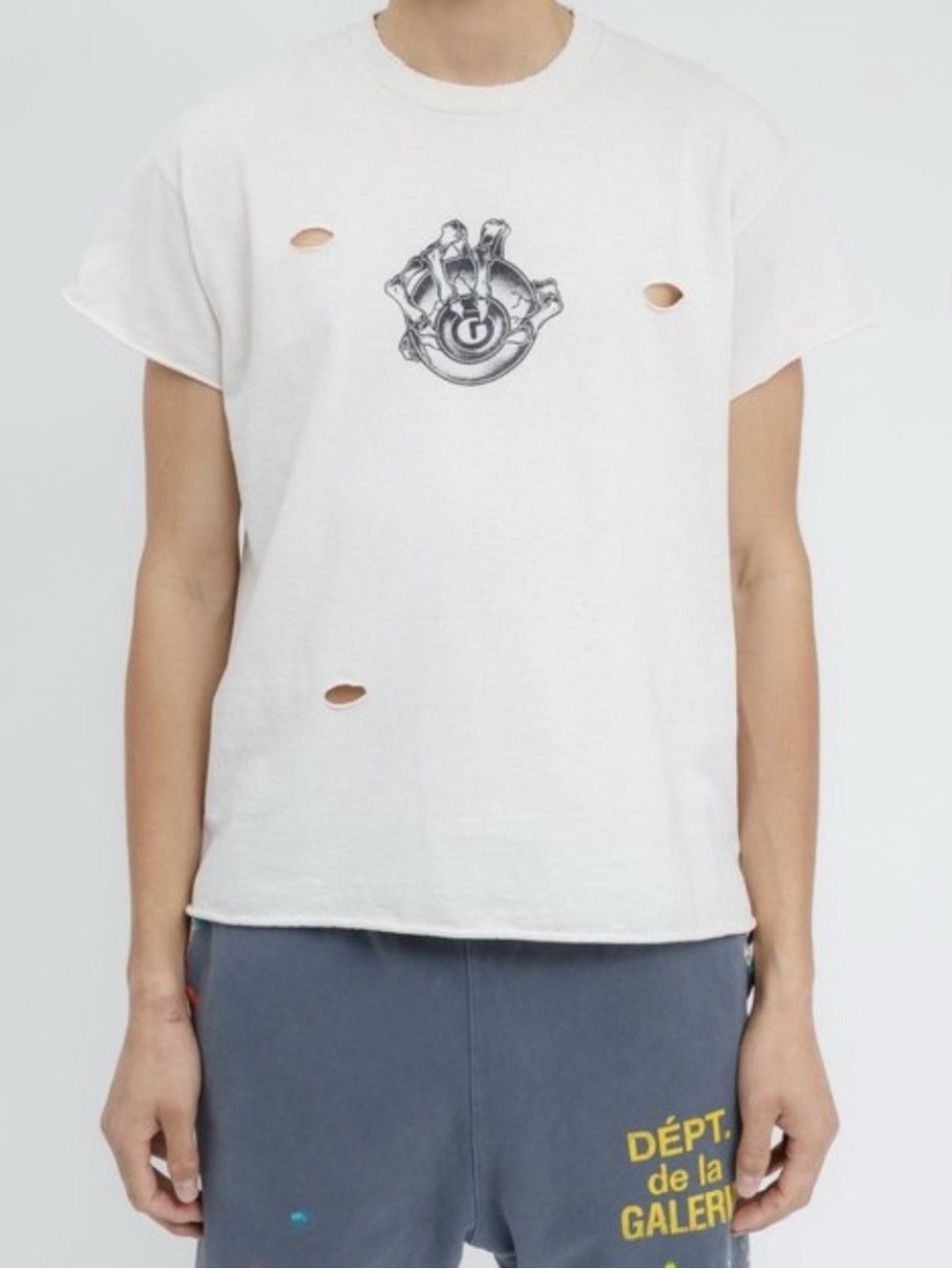 Gallery Dept ATK Claw Distressed Graphic Tee with Center Logo